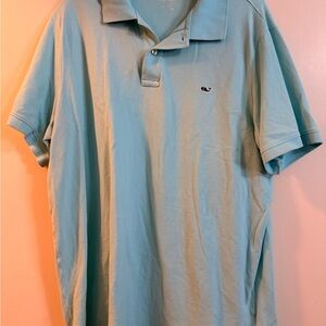 Vineyard Vines Slim Fit Polo Shirt Men’s XL Light Blue Whale Logo Cotton